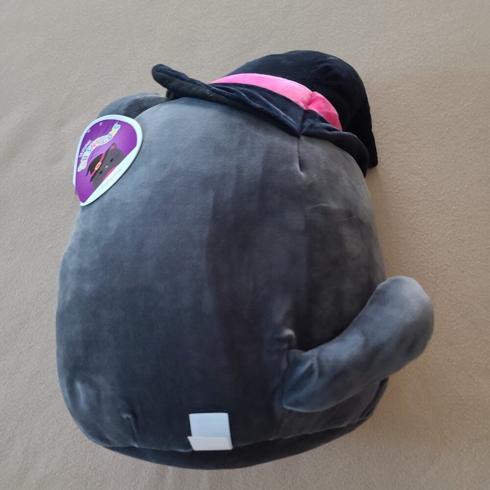 Squishmallows Catarina 12" Halloween Black Cat in Witch Hat Plush Kellytoy NWT - Picture 5 of 6